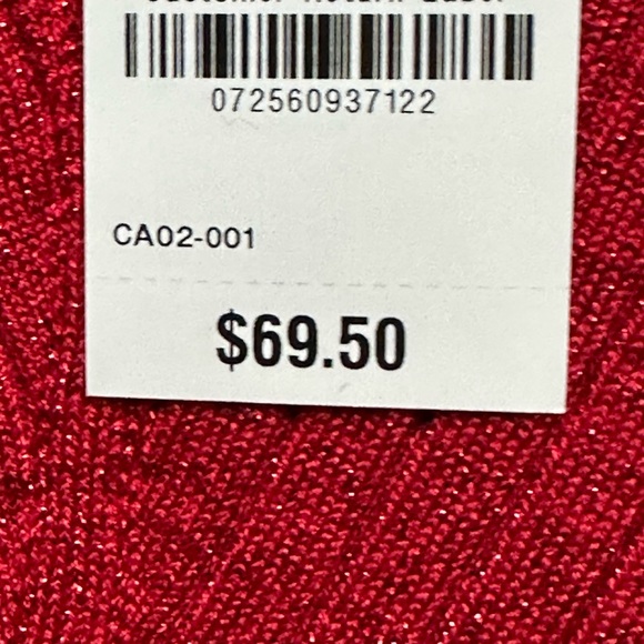 Gorgeous red cold shoulder shine sweater-New with tag! - Picture 5 of 6